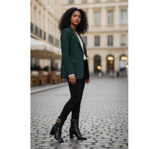 DOLCE & GABBANA CALFSKIN LEATHER ANKLE BOOTIES 38 - Picture 9 of 11